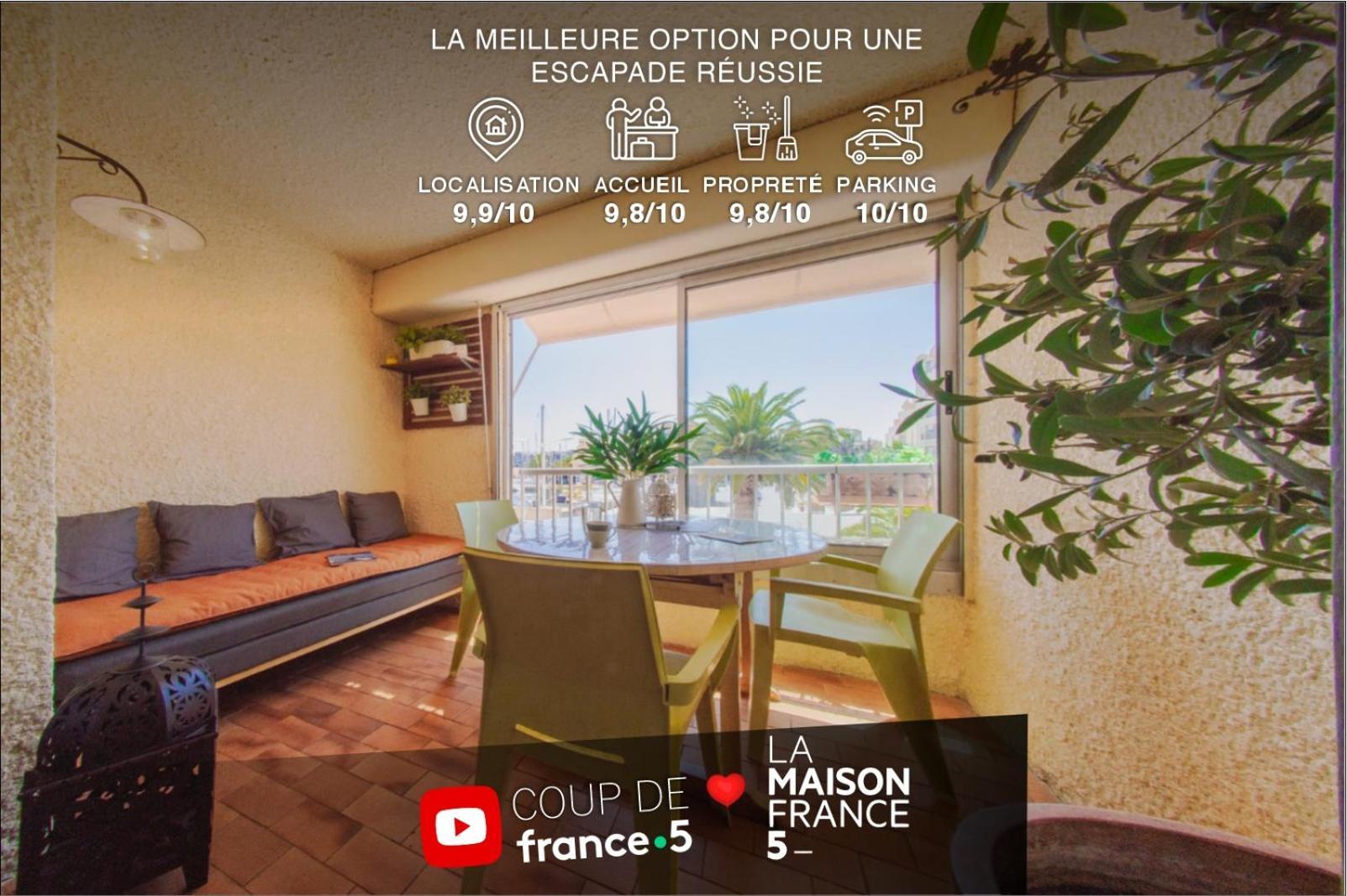 Retromirabeau "Cote Mer" - 29M2 - Lumineux - Terrasse Loggia - Vue Marina - Parking Securise - 2 A 3 Pers - Emplacement Top - Cheques Vacances Connect Gruissan Kültér fotó